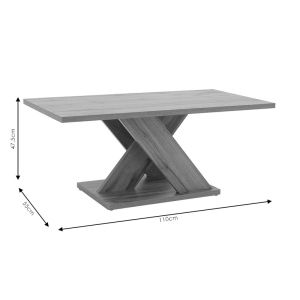 Coffee table Solange sonoma color 110x55x47.5cm