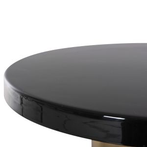 Холна маса Suratti Hm4236,04 метална емайл лак черен/златен D50,5x59,5hcm
