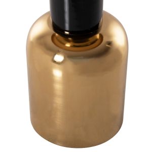 Холна маса Suratti Hm4236,04 метална емайл лак черен/златен D50,5x59,5hcm