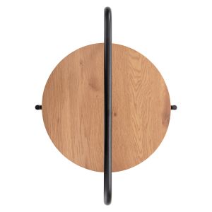 Холна маса Sylo Hm9618,01 Mdf в натурален цвят с черна метална рамка D44x66hcm