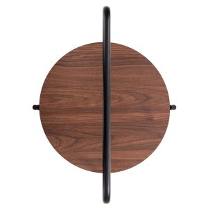 Холна маса Sylo Hm9618,02 Mdf цвят орех с черна метална рамка D44x66hcm