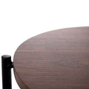 Холна маса Sylo Hm9618,02 Mdf цвят орех с черна метална рамка D44x66hcm