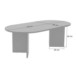 Холна маса Tabletod в цвят орех 119x60x40см