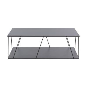 Холна маса Tars цвят сив/черен 90x60x30,5cм
