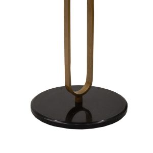 Холна маса Trevo R с мраморен ефект в черно и златно D50x54,5cm