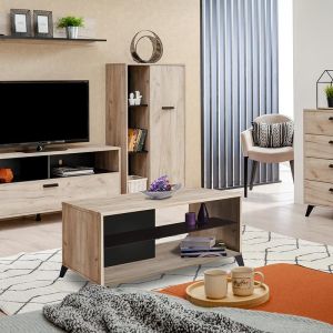 Coffee table Umbria Ks color gray oak/black 101x50x47cm M,r,b