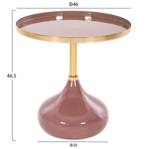 Холна маса Utri Hm4241,06 метална емайл лак вишна D46x46,5hcm