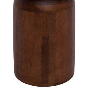 Холна маса кръгла Maled μ18002 сив мрамор-мангово дърво Φ60x44.5hcm.