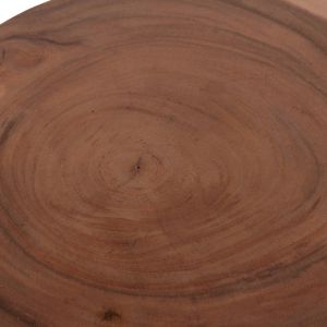 Холна маса кръгла Pumbe Hm9891.11 масивно дърво Suar в естествен цвят Φ40x50hcm.