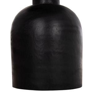 Холна маса кръгла Pumbe Hm9891.12 масивно дърво Suar в черен цвят Φ40x50hcm.