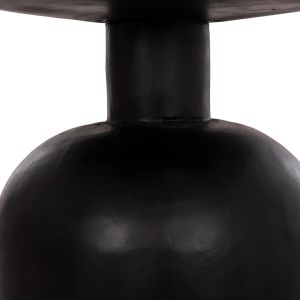 Холна маса кръгла Pumbe-s Hm9892.12 масивно дърво Suar в черен цвят Φ40x40hcm.
