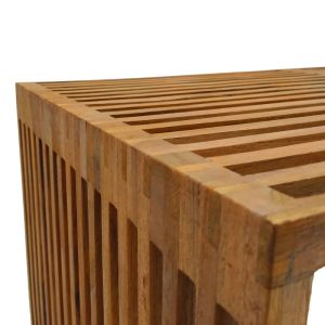 Холна маса марлин от тиково дърво в естествен нюанс 100x50x45 см