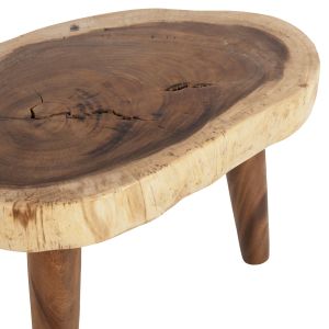 Холна маса масивно дърво суар Dompu Hm9630 с плот 8cм 66x44x46hcm