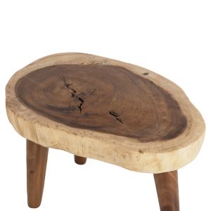 Холна маса масивно дърво суар Dompu Hm9630 с плот 8cм 66x44x46hcm