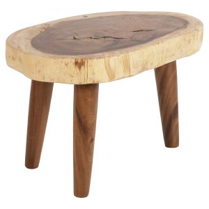 Холна маса масивно дърво суар Dompu Hm9630 с плот 8cм 66x44x46hcm