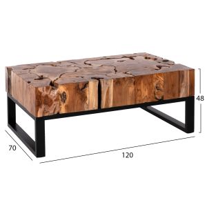 Холна маса масивно тиково дърво Naturally Hm9355 120x70x48