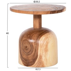 Холна/помощна маса Pumbe Hm9892 от масивно дърво суар D39,5x40hcm