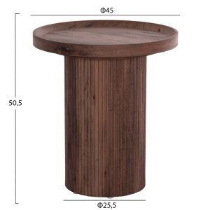 Холни маси 2бр. комплект Margon Hm21084 Mdf в тъмно кафяв цвят Φ80cm Φ45cm