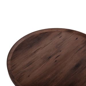 Холни маси 2бр. комплект Margon Hm21084 Mdf в тъмно кафяв цвят Φ80cm Φ45cm