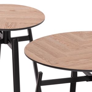 Холни маси 2бр. комплект Norton Hm21088 Mdf-метал Φ80cm Φ45cm