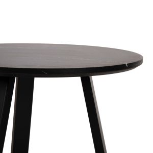 Холни маси 2бр. комплект Rocket Hm21090 Mdf в цвят черен мрамор Φ80cm &amp; Φ45cm