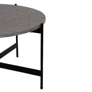 Холни маси 2бр. комплект Ronda Hm21089.01 Mdf в цвят сив мрамор Φ80cm Φ50cm