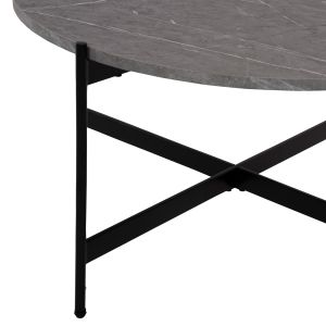 Холни маси 2бр. комплект Ronda Hm21089.01 Mdf в цвят сив мрамор Φ80cm Φ50cm