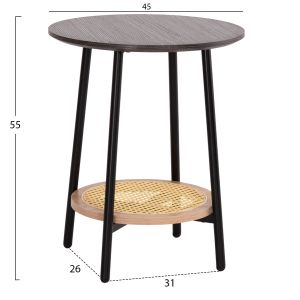 Холни маси 2бр. комплект Sewell Hm21087 мдф-метал-синтетичен ратан Φ80cm Φ45cm