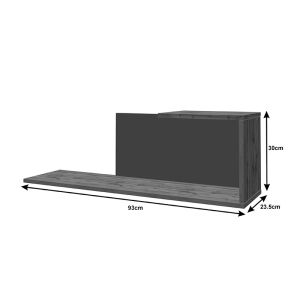Холов комплекс Poelfy в цвят тъмно сиво-дъб 170x37.5x42см
