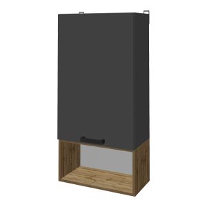 Холов комплекс Poelfy в цвят тъмно сиво-дъб 170x37.5x42см
