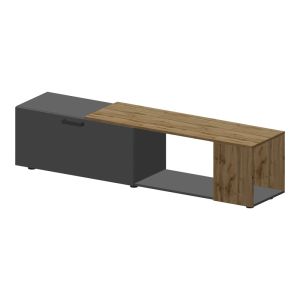 Холов комплекс Poelfy в цвят тъмно сиво-дъб 170x37.5x42см