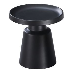 Side table Ginoze metal in black color D50x48.5cm