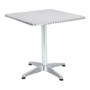 Chromed aluminum table Lazo 60x60x70cm