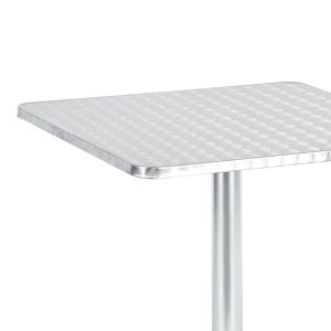 Chromed aluminum table Lazo 60x60x70cm