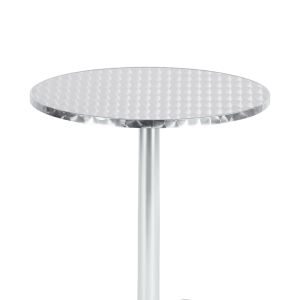 Chromed aluminum table Lazo D60x70cm
