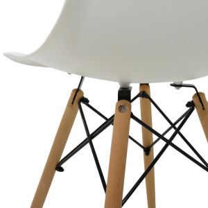 Хулита-куба комплект трапезна маса от 5 Pp-mdf цвят бяло-сонома 120x80x75см
