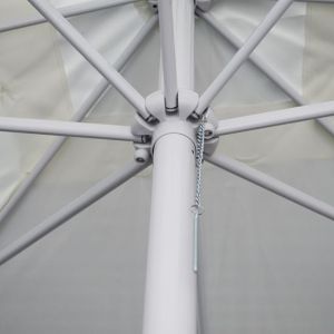 Umbrella 3x3x2.65 m, aluminum cream with crank Hm6004