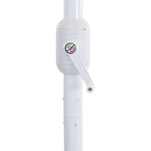 Umbrella D3.00x2.50 m, aluminum beige with side panel Hm6003