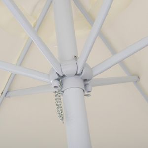 Umbrella D3.00x2.50 m, aluminum beige with side panel Hm6003