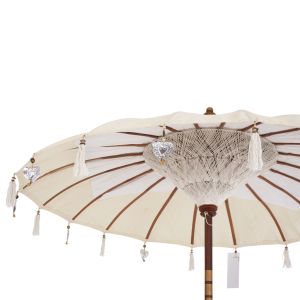 Umbrella without base in ivory color D200cm Hm6034