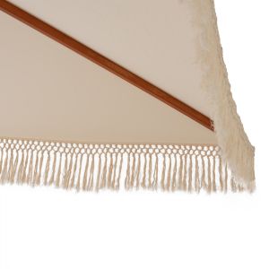 Umbrella professional Wagner macrame cross beige with wooden structure 3x3x2.50хm Hm5778.01