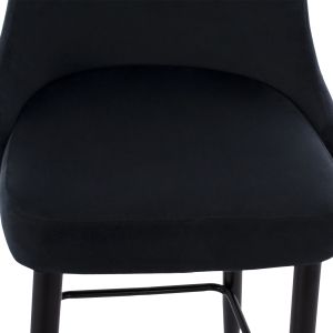Black bar stool Serenity Hm8519,04