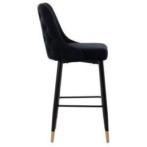 Black bar stool Serenity Hm8519,04