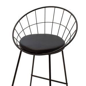 Black Seth bar stool with black seat