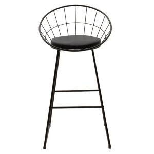 Black Seth bar stool with black seat