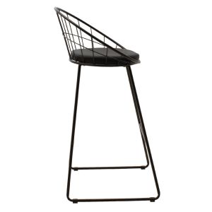 Black Seth bar stool with black seat