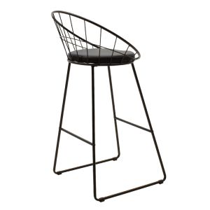 Black Seth bar stool with black seat