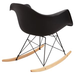 Black rocking chair Mirto Art 61x71x64cm Hm0035,12