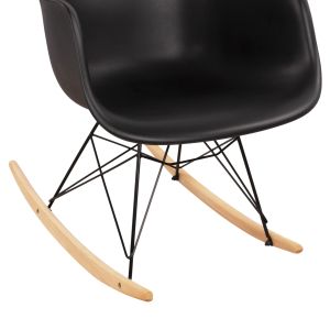 Black rocking chair Mirto Art 61x71x64cm Hm0035,12