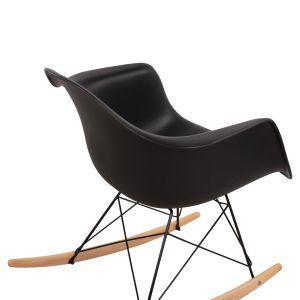 Black rocking chair Mirto Art 61x71x64cm Hm0035,12